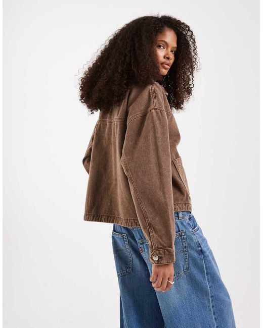 Vero Moda Blue Denim Shacket With Front Pockets