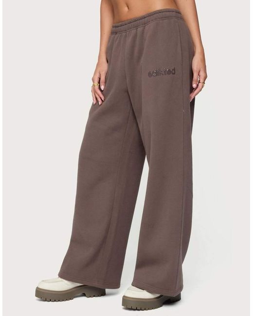 Edikted Brown Be Sweatpants
