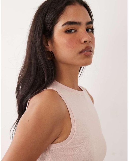 ASOS Pink Fine Knit Tank Top Co-ord