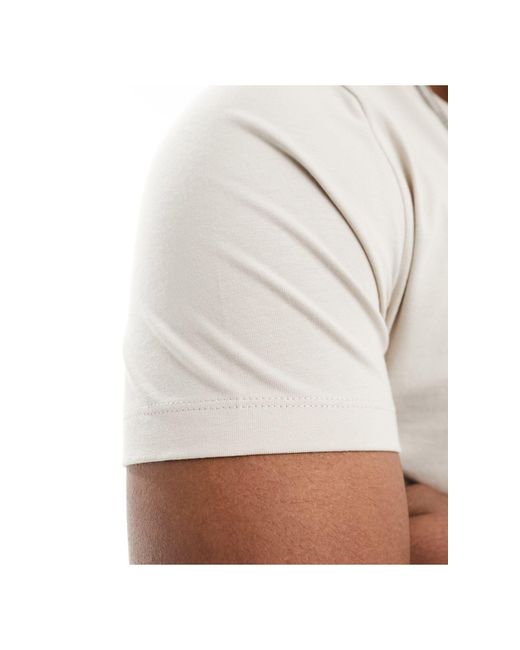 T-shirt moulant - taupe ASOS pour homme en coloris White