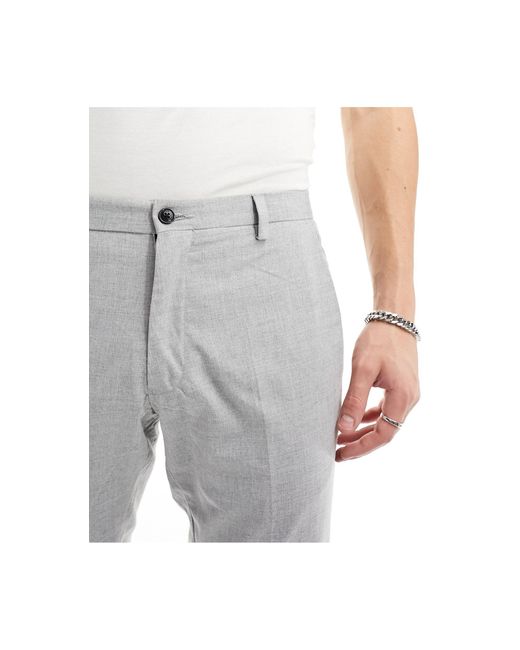 French Connection Gray Skinny Smart Trouser for men