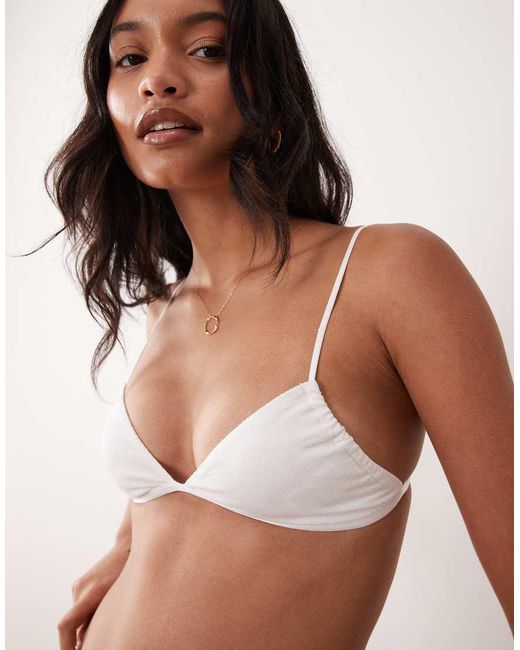 Cotton On Brown Tiny Cotton Triangle Bralette