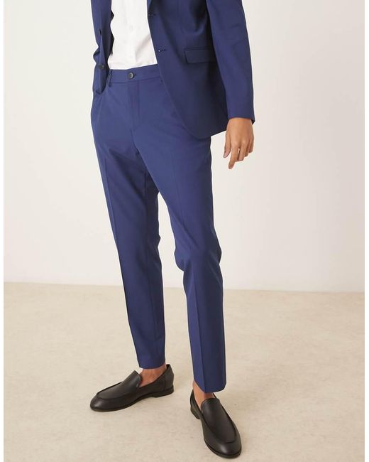 Pantaloni Da Abito Slim Blu Scuro di SELECTED in Blue da Uomo