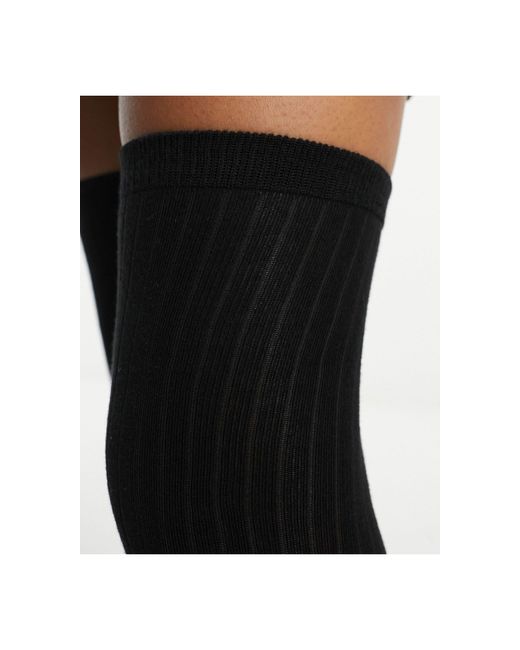 Monki Black Knee High Socks