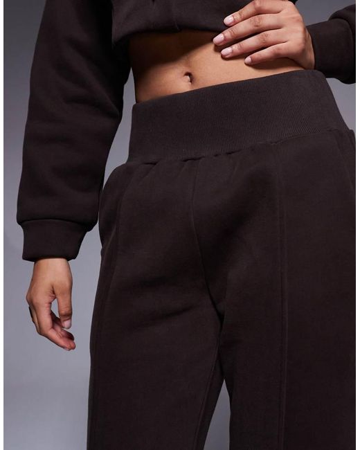 Wanderdoll Blue Hattie Cotton Blend Tailored Wide Leg Seam Detail Trouser Co-Ord