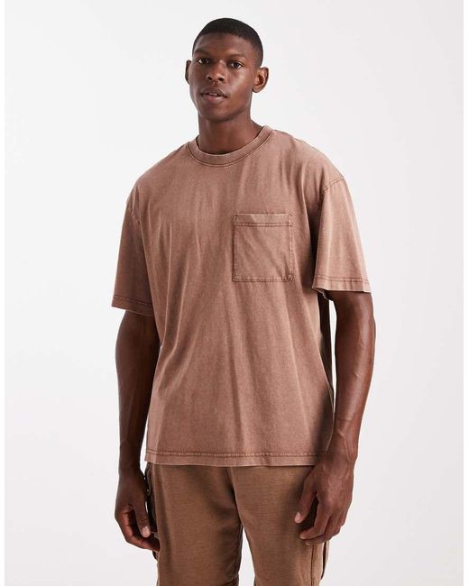Camiseta Marrón Ultragrande De (Parte De Un Conjunto) Only & Sons de hombre de color Brown