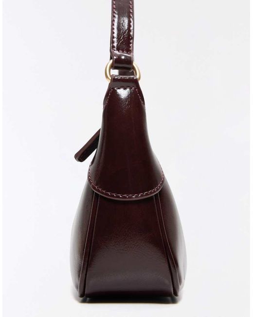 Bershka White Faux Leather Shoulder Bag