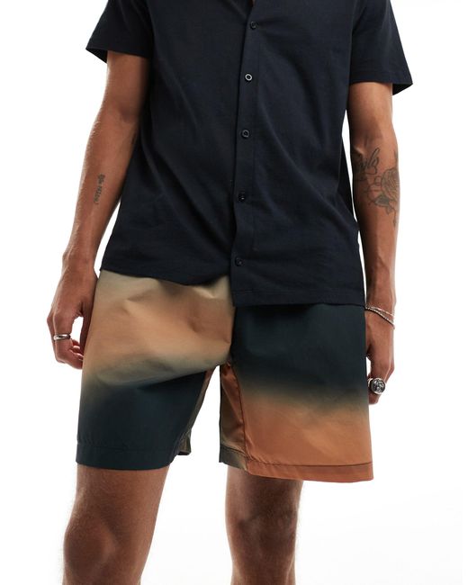 Fred Perry Black Printed Short for men