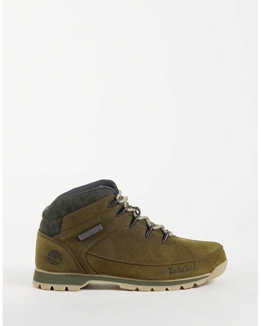 Timberland Green Eurosprint Mid Lace Up Boot for men