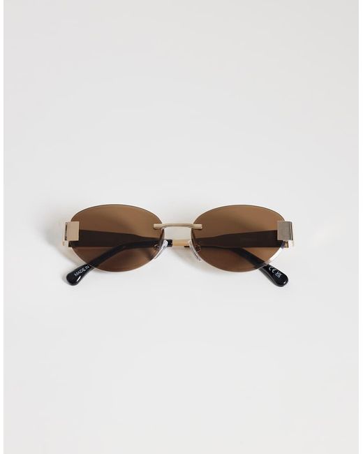 Gina Tricot Brown Rimless Sunglasses