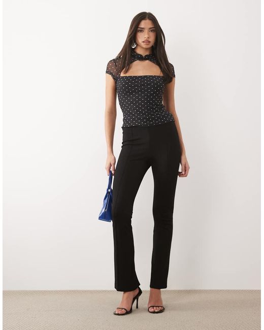 ASOS Black Rouleau Loop Top With Cutout