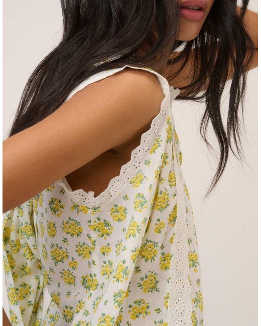 Nobody's Child Blue Sleeveless Button Through Blouse