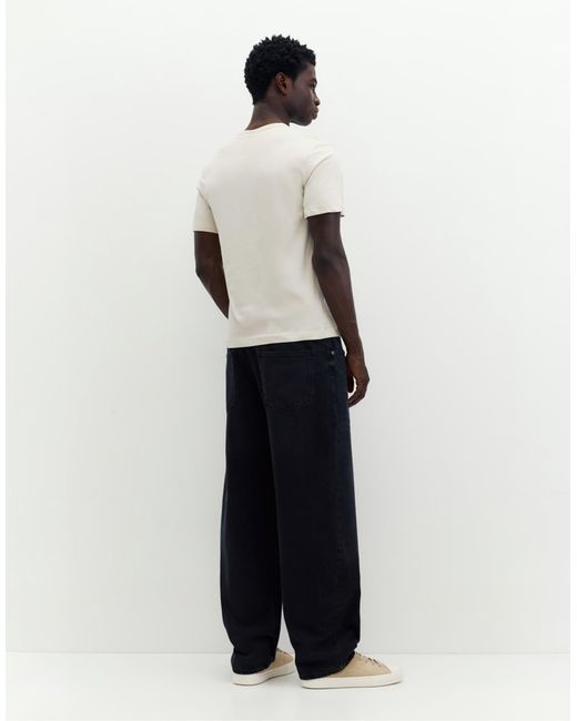 Pull&Bear Pull & bear – basic – slim-fit-t-shirt in White für Herren