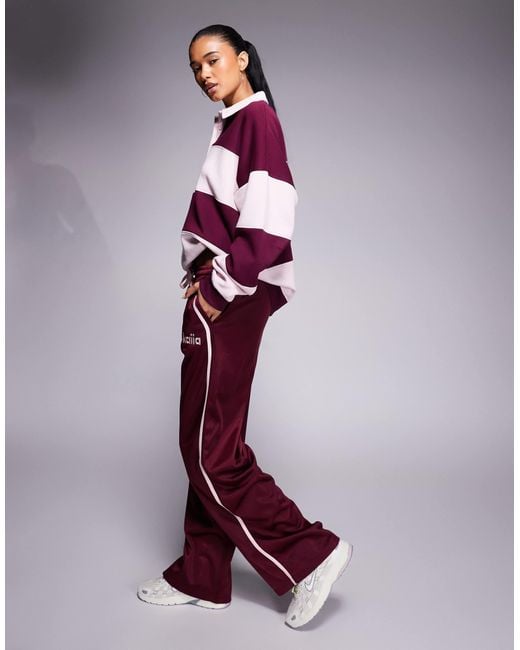 Kaiia Purple – bestickte tricot-jogginghose