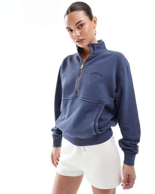 Superdry Blue – essential – oversize-sweatshirt