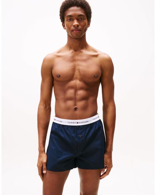 Signature cotton essentials - lot Tommy Hilfiger pour homme en coloris Blue