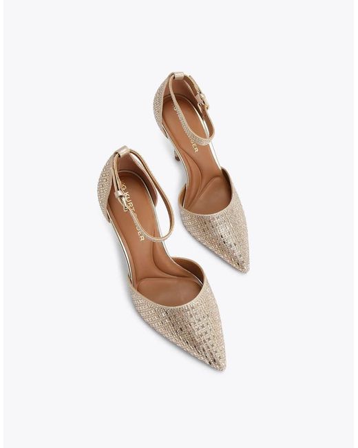 KG by Kurt Geiger White Fleur Court Heeled Shoes