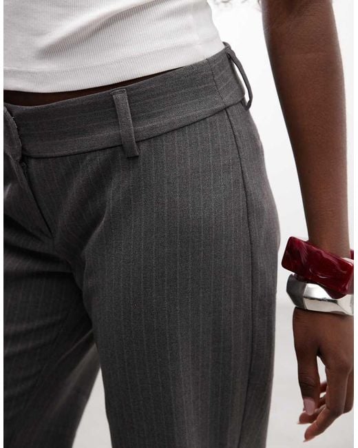 Weekday Gray Tailored Capri Trousers