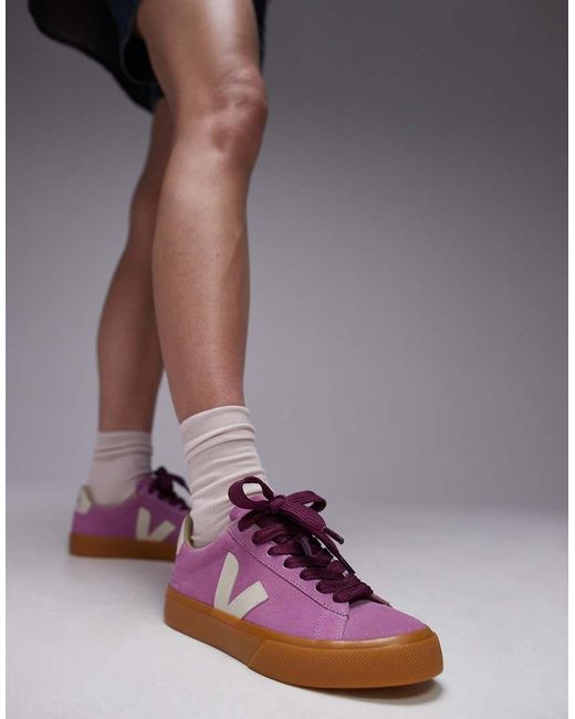 Veja Pink Campo Bold Suede Trainer