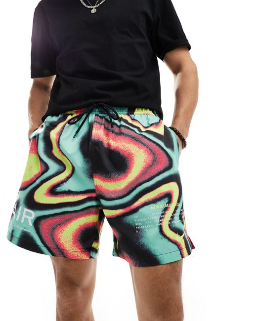 Nike Blue Shorts With Swirl Print for men