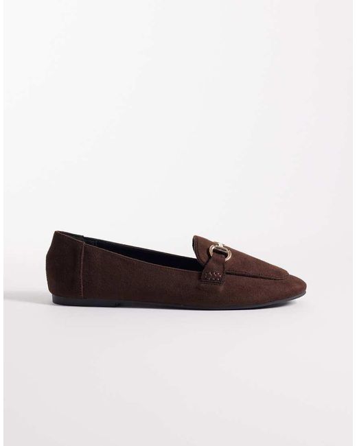 London Rebel Brown Nori Buckle Detail Loafer