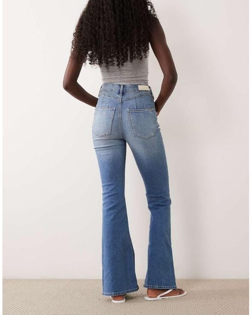 River Island Blue Sculpt Flare Jeans