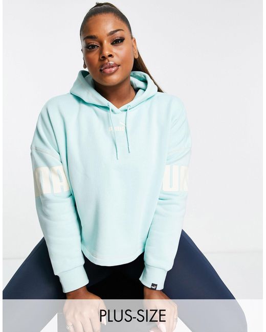 PUMA Plus Power Hoodie in Blue Lyst Australia