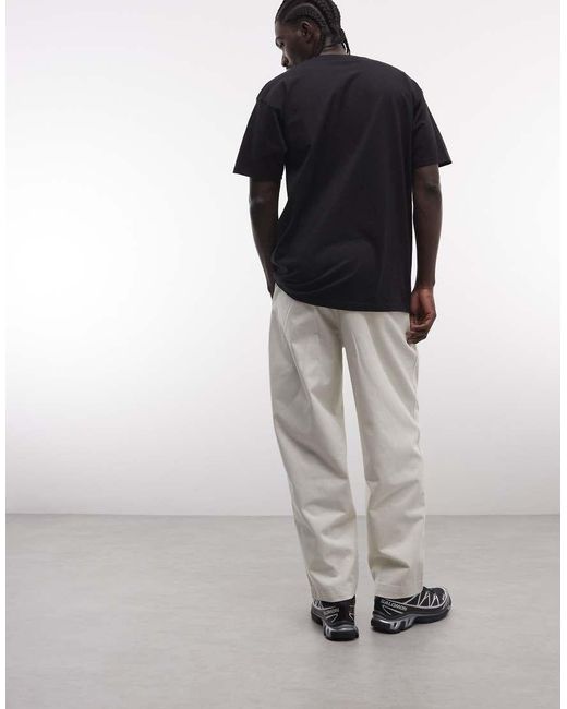 Huf White Cromer Straight Leg Trousers for men