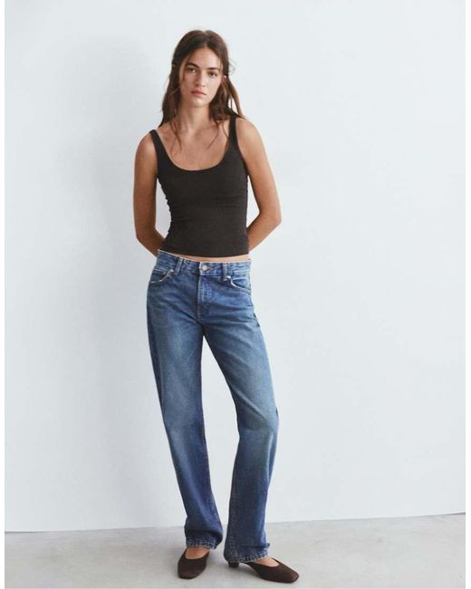 Pull&Bear Black Modal Tank Top