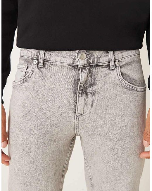 ASOS Gray Slim Fit Comfort Stretch Jeans for men