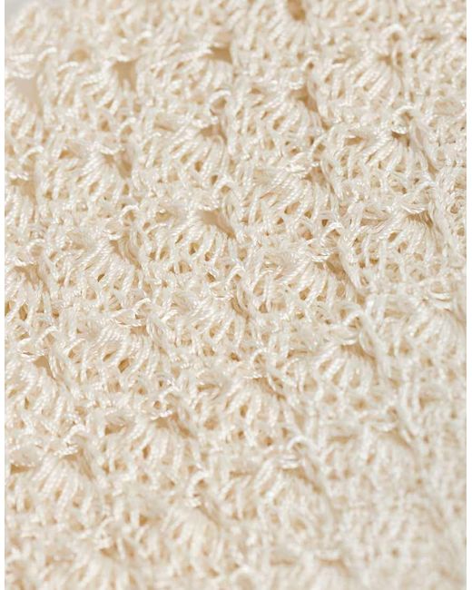 Mango Natural Knitted Beanie Hat