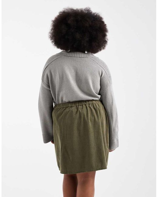 Vero Moda Green Cord Mini Skirt