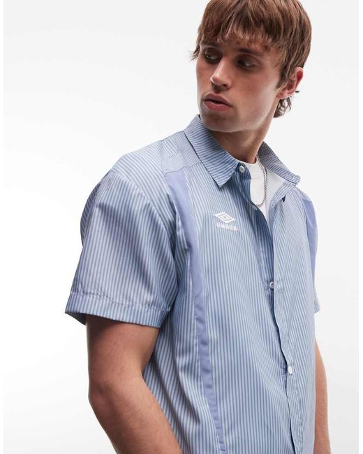 Umbro Blue Short Sleeve Boxy Shirt for men
