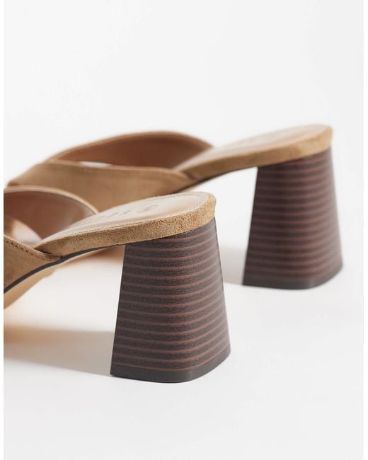 SEQWL Natural Bora Heeled Thong Sandal