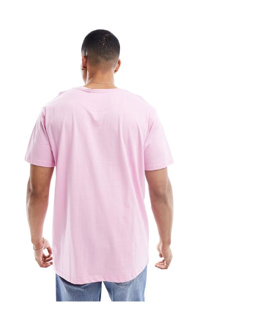 T-shirt oversize pastello di Brave Soul in Pink da Uomo