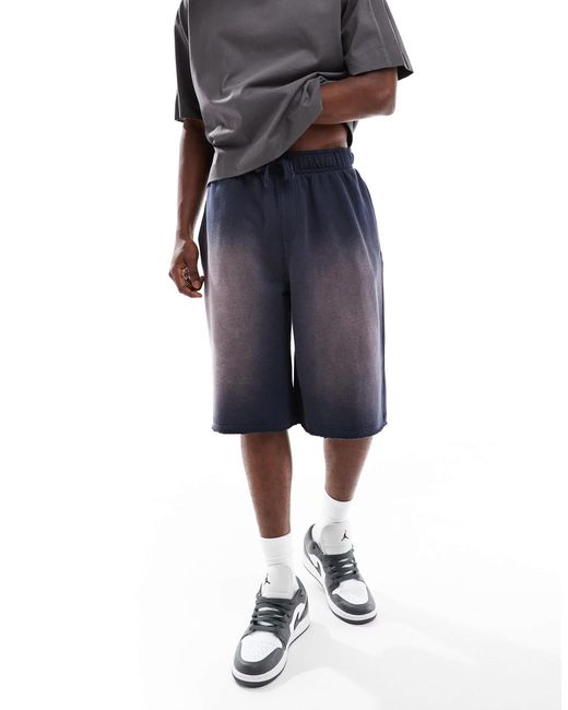 Cotton On Cotton on – super baggy fleece-shorts in Blue für Herren
