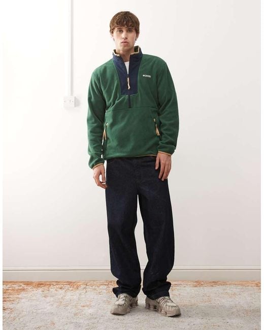 Columbia Green Sequoia Grove Half Zip Fleece for men