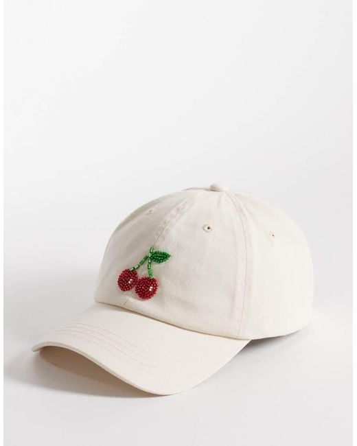Accessorize Natural Cherry Beaded Cap
