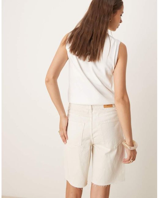 Gina Tricot Natural Denim Bermuda Shorts