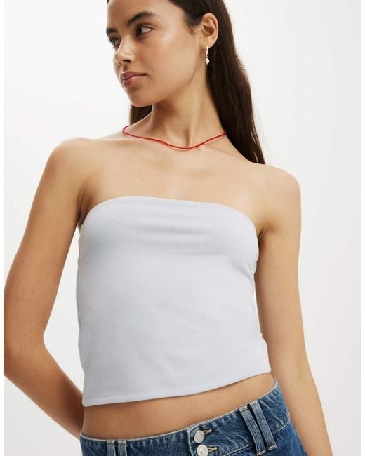 Cotton On White All Day Tube Top