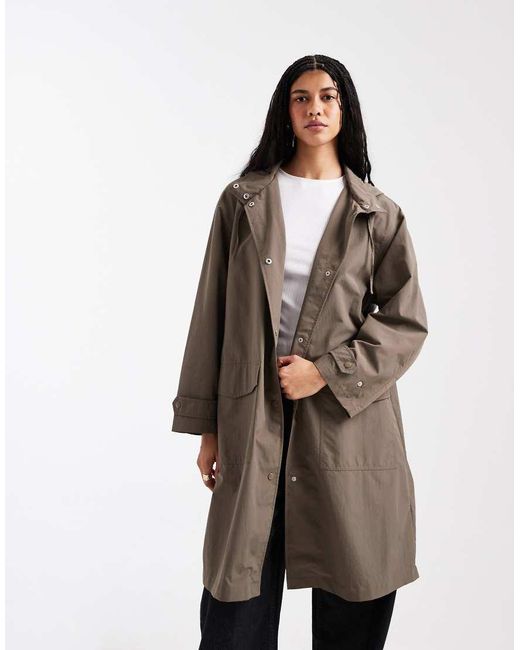 ASOS Black Shower Resistant Chuck On Coat