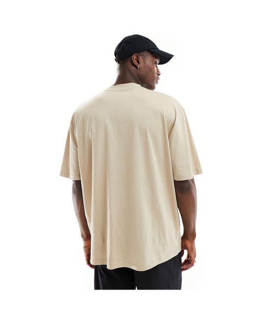 T-shirt oversize avec imprimé fruit sur la poitrine - beige ASOS pour homme en coloris Natural