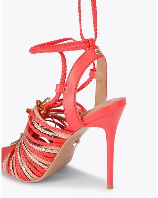 Carvela Kurt Geiger Red Marina High Tie Heeled Sandals