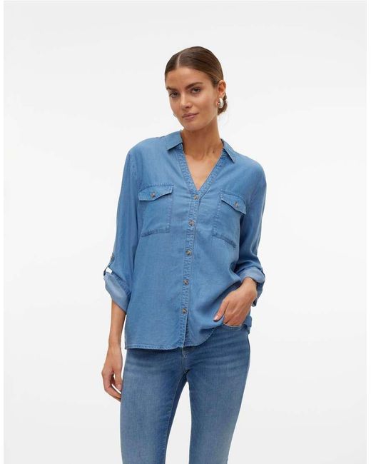 Vero Moda Blue Denim Shirt