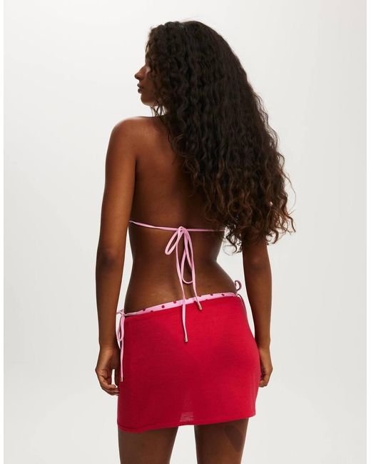 Cotton On Red Isla Knit Mini Skirt