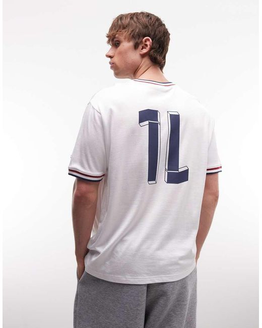 Champion White Ringer Football Shirt for men