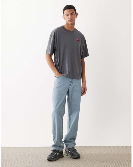 Nike Gray Logo Heavyweight T-shirt for men