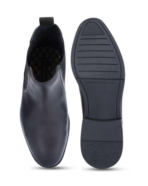 Thomas Crick Black Griffin Leather Chelsea Boot for men
