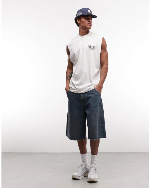 ASOS – oversize-tanktop in Black für Herren