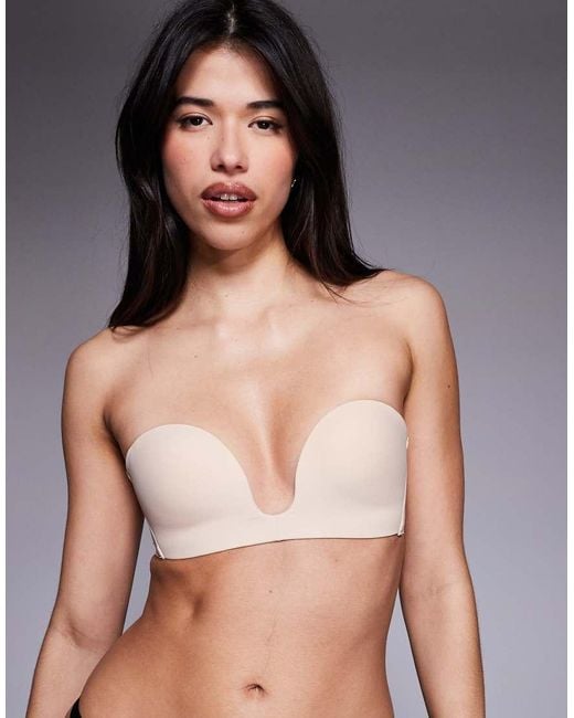 Bye Bra Gray Deep Plunge Strapless Bra